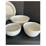 White Porcelain Dinnerware Set - 13 x 11 Platter & Assorted Bowls