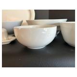 White Porcelain Dinnerware Set - 13 x 11 Platter & Assorted Bowls