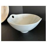 White Porcelain Dinnerware Set - 13 x 11 Platter & Assorted Bowls