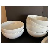 White Porcelain Dinnerware Set - 13 x 11 Platter & Assorted Bowls