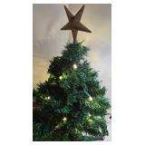 Christmas Decor - Mini Mexican Nativity, Mini Tree & Ganz Light-Up Pinecone Cloche