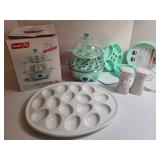 All Things Eggs - Dash Egg Cooker, Deviled Egg Tray, Salt & Pepper Shakers