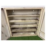 Vintage Metal Garage Cabinet 18" x 18" x 6" Deep