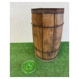 Uranium Glass Juicer & Wood Barrel