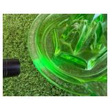 Uranium Glass Juicer & Wood Barrel