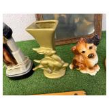 Mixed Lot Collectibles - Lamp, Artwork, Plate