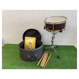 Snare Drum with Stand, Book, Case & Drumsticks