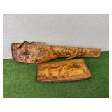 Leather Gun Holder & Pouch