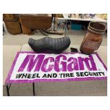 McGard Banner, Motorcycle Seat & Vintage Golf Bag