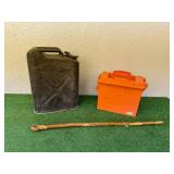 Jerry Can, Ammo Box & Walking Stick