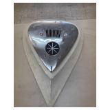 Vintage Chrome Ball Return Air Vent Salvage From Bowling Alley