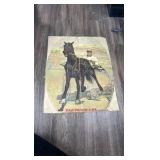 original early 1900s large Dan patch poster on canvas