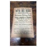late 1800s Rochester driving park advertisement