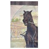 original early 1900s large Dan patch poster on canvas