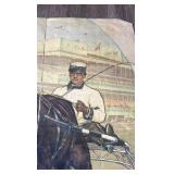 original early 1900s large Dan patch poster on canvas