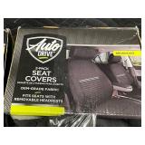 Auto Drive 2-Pack Seat Covers - OEM-Grade Fabric, Airbag Safe, Fits Most Vehicles