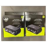 Auto Drive Adjustable USB Car Adapters (Lot of 2)