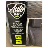 Auto Drive 2-Pack Truck Seat Covers - Heavy-Duty Fabric, Fits Adjustable Headrests