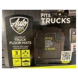 Auto Drive 3-Piece All-Weather Truck Floor Mats - Custom Fit (Driver, Passenger, Rear Runner) Fits Ford, Dodge, Chevy, GMC