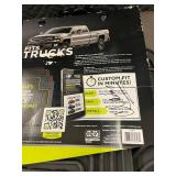 Auto Drive 3-Piece All-Weather Truck Floor Mats - Custom Fit (Driver, Passenger, Rear Runner) Fits Ford, Dodge, Chevy, GMC