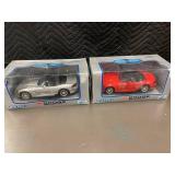 Welly Dodge Viper 2003 1:24 Diecast Cars - Silver & Red (Boxed)