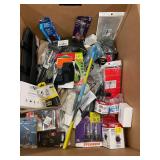Assorted Automotive Accessories: Headlight Bulbs, LED Lights, Cables & Tools