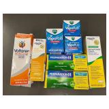 Assorted OTC Topical Medications - Voltaren, VapoRub, Preparation H & More
