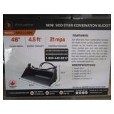 Wolverine 48" Mini Skid Steer 4 in 1 Bucket