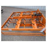 LandHonor 72" Skid Steer Square Bale Accumulator Grapple