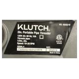 Klutch 2in. Electric Pipe Threader, Portable, 28 RPM, 10 Amps, Includes 6 Dies #5800218 Msrp $429.99