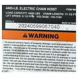 Strongway Electric Chain Hoist, 2-Ton Load Capacity, 9.84ft. Lift #99067 Msrp $1,499.99