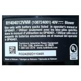 RYOBI 40V 120 MPH 450 CFM Cordless Battery Variable-Speed Jet-Fan Leaf Blower RY404012VNM Tool-Only