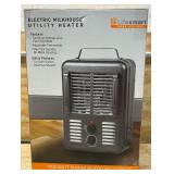 LifeSmart 1500 Watt Milkhouse Utility Heater, Forced Air, 5100 BTU/hour, Heating Capability 300 ft , Model# HT1912 #6495243 Msrp $34.99 see description
