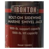 Ironton Bolt-On Sidewind Marine Swivel Jack, 1000-Lb. Capacity, Black #104483 Msrp $52.99 see description