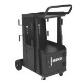 Klutch 2-Tier Welding Cart with Locking Cabinet, 31-1/2in.L x 16-1/8in.W x 28in.H #106980 Msrp $149.99 see description