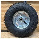 Ironton 10in. Knobby Pneumatic Tire, 4.10/3.50-4, 1 Bolt Hole #5569319