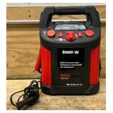 GreatWay Jump Starter with Air Compressor and LED Light, 12 Volts, 900 Peak Amps, Model# GM038C #107527 Msrp $129.99 see description