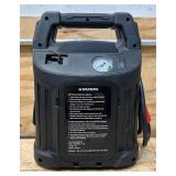GreatWay Jump Starter with Air Compressor and LED Light, 12 Volts, 900 Peak Amps, Model# GM038C #107527 Msrp $129.99 see description