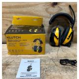 Klutch Hearing Protection Earmuffs with 25dB NRR, Wireless Connectivity and AM/FM see description