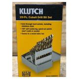 Klutch 29-Pc. Cobalt High-Speed Steel Drill Bit Set #4986621 Msrp $79.99 see description