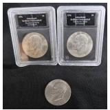 3 1976 EISENHOWER DOLLARS