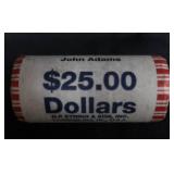 MINT ROLL OF JOHN ADAMS DOLLARS