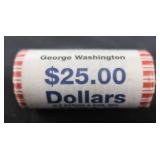 MINT ROLL OF GEORGE WASHINGTON DOLLARS 2007