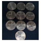 10 - 2000P SACAGAWEA DOLLARS