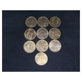 MIXED LOT OF SACAGAWEA DOLLARS AND PRESIDENTS