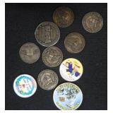 LARGE LOT COINS AND TOKENS