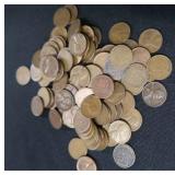 WHEAT PENNYS LOT OF 100 COUNT
