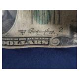 COLLECTABLE 1950S- 20 DOLLAR BILL AND COINS