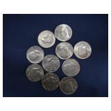 COLLECTABLE 1950S- 20 DOLLAR BILL AND COINS