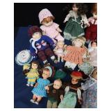 PLASTIC ROLLING 3 DRAWER SHELF FULL OFVINTAGE  DOLLS AND DOLL  CLOTHES